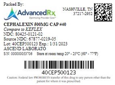 Cephalexin 500mg Cap Qty 40 Ndc 80425 0121